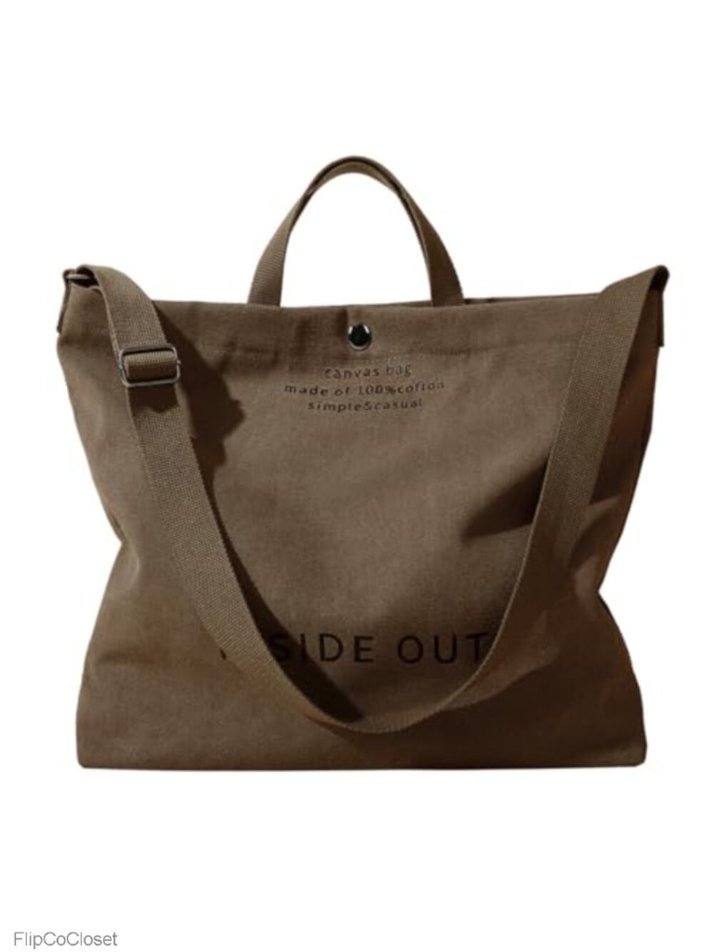 Women Canvas Tote Handbag Large Crossbody Shoulder Work Bag